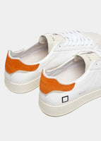 D.A.T.E. sneakers BASE CALF WHITE-ORANGE