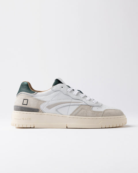 D.A.T.E. sneakers TORNEO PURE VINTAGE CALF WHITE-GREEN